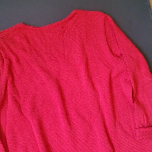 Coldwater creek red knit sweater - Picture 8 of 9